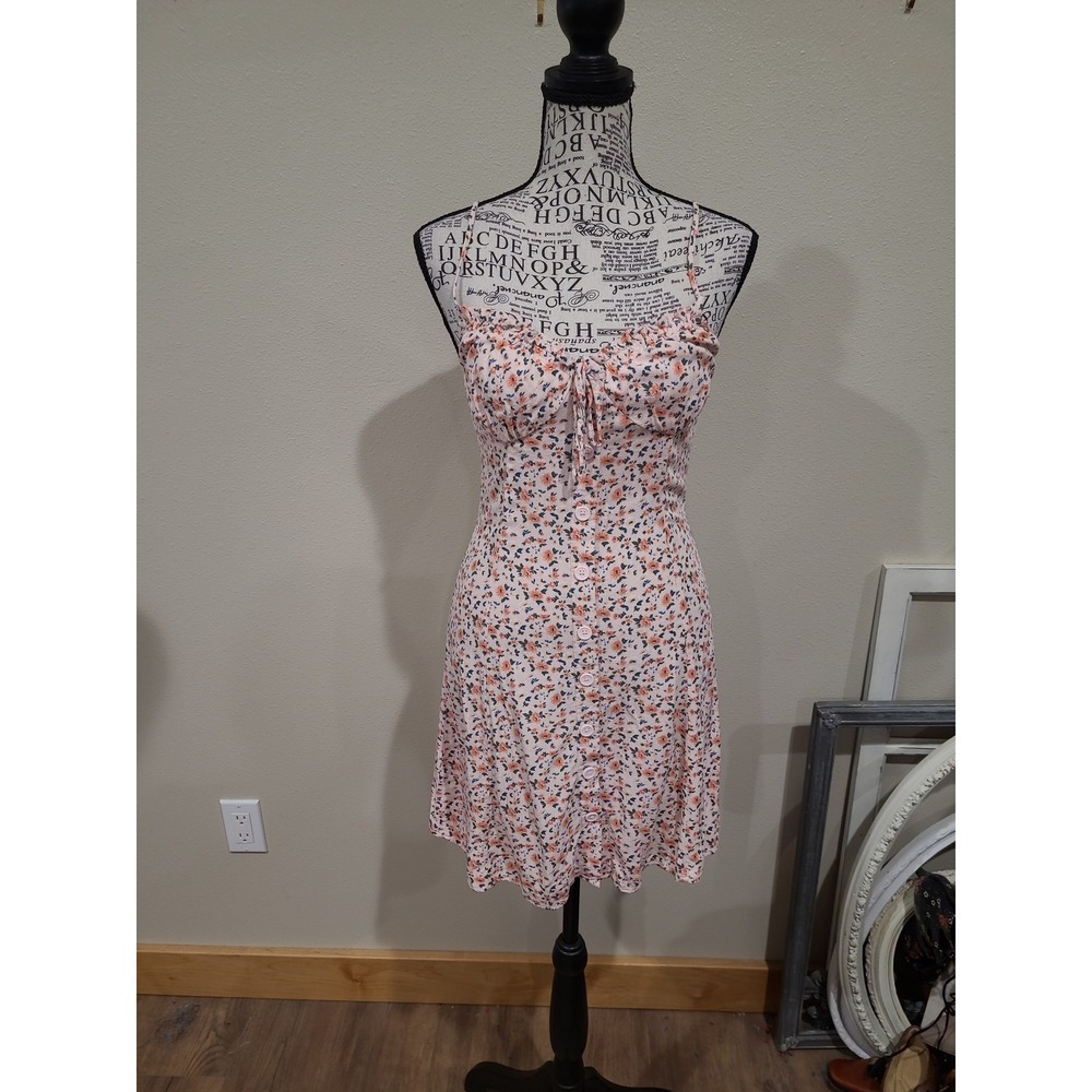 Aeropostale Cottage Core Coquette ditsy print mini Dress women SZ XS summer vaca